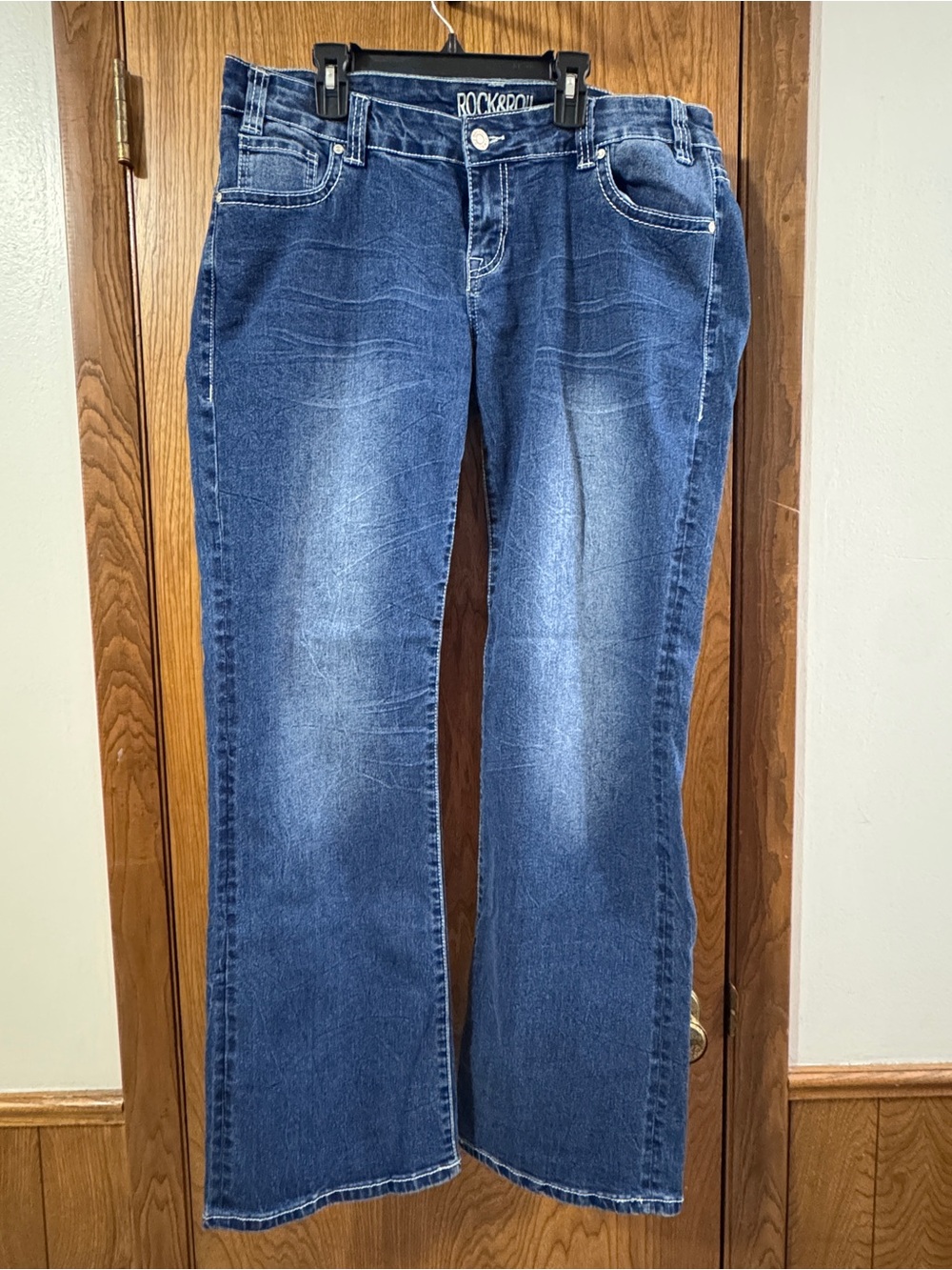 Rock & Roll Denim Flare Jeans in Dark Blue (33x34)
